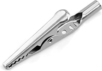QWORK® 200 Pezzi Morsetti Coccodrillo in Metallo, Clip Coccodrillo Elettronica per Test Elettrici Lavoro, Lunghezza 50 mm