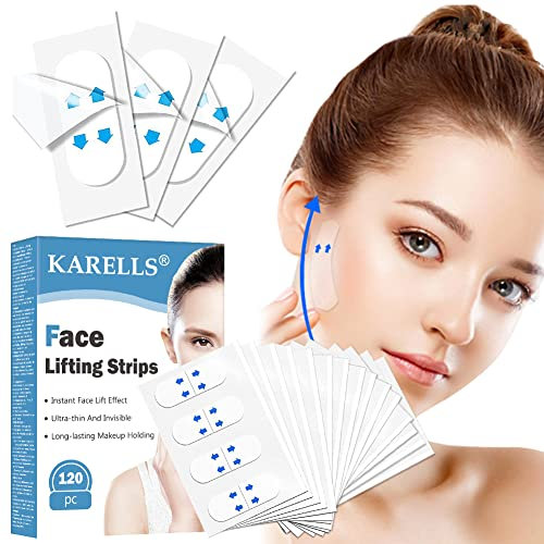 Face Lift Tape, Autocollant Lifting Visage,Tape Face Lift,Patchs de Levage de Visage Invisibles,Face Lifting Tape,Tape Face Lift,V-Line Face Lift Patch,Kit de Lifting du Cou et des Yeux, 120 PCS