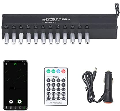 3W Fiber Optic Lights Star Deckenleuchte Kit White Light Meteor Bluetooth APP Control 12 Holes Fiber Optic Star Deckenleuchte für Car Home