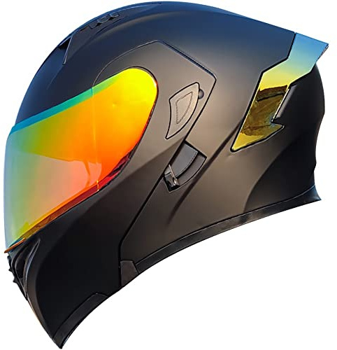Casco integrale integrale per moto, approvato DOT/ECE, leggero, per moto e scooter, da strada, modulare, per uomo e donna