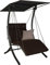 Angerer Freizeitmöbel GmbH Hollywoodschaukel 1-Sitzer Luxus Smart - Gartenschaukel Made in Germany - Schaukel zum Sitzen, Liegen und Entspannen - inklusive Bett-Funktion - einfache Montage (Braun)