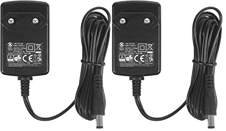 Security-01 2er Pack DC 9V 1A 1000mA Netzteiladapter, Stecker 5,5 mm x 2,1 mm, Mittig Negativ