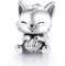 Amuefer Cats and Wool Balls Charms 925 Sterling Silber Perlen für Frauen-Armband Feiner Schmuck Geschenke