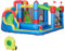 Outsunny Castillo Hinchable para Niños Castillo Inflable Infantil con Tobogán Cama de Salto Piscina Muro de Escalada Inflador y Bolsa de Transporte 390x300x197 cm Multicolor