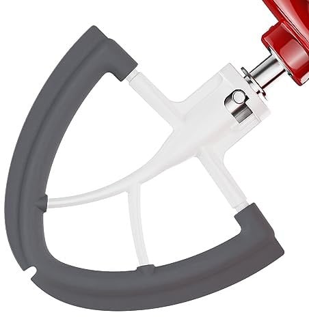 Coolcook Sbattitore con bordo flessibile per KitchenAid accessori, 4,5-5 Quart Accessori per sbattitore a pale piatte per KitchenAid con raschiatore