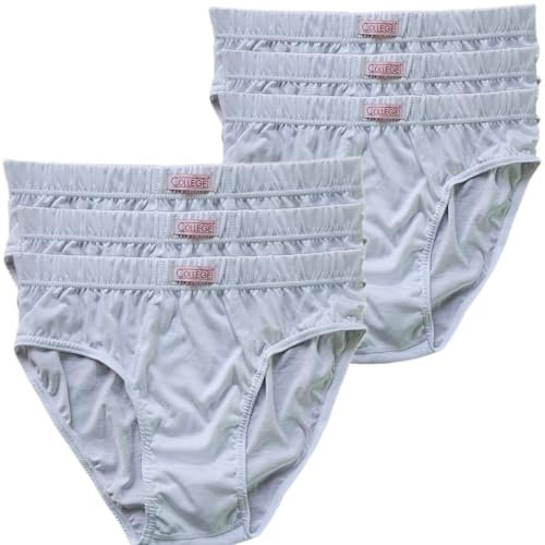Slip Uomo in Puro Cotone Jersey Premium Traspirante Prodotte in Italia Anallergiche Testate Contro i Cattivi odori Made in Italy 12/6/3 Pezzi (L, 6pz Bianco)