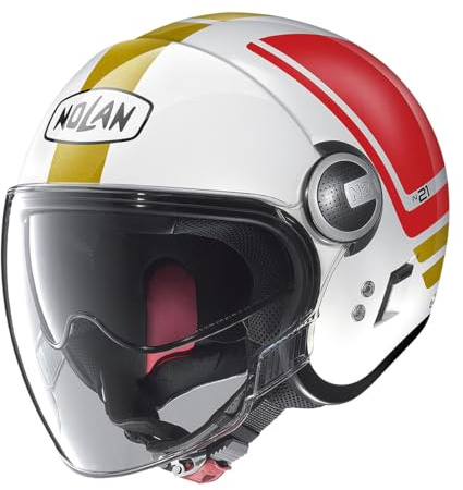 Nolan N21 Visor 06 Flybridge Jethelm (Weiß/Gold/Rot/Grün), M (57)