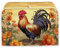 POLERO Sunflower Chicken Rooster Print Toaster Cover 2 Slice Toaster Dust Cover, Kitchen Bread Machine Covers with Hook
