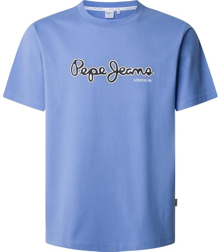 PEPE JEANS Dorian Tee T-Shirt für Herren, Anyil Blue, S