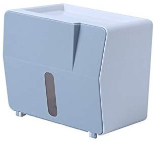 Toilettenpapierhalter, multifunktionale Taschentuchbox mit Aufbewahrungsschublade, Selbstklebender Taschentuchhalter aus Kunststoff zur Wandmontage für Badezimmer