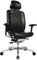 Wagner Alu Medic Limited S ergonomischer Profi Bürostuhl Drehstuhl Schreibtischstuhl mit bewegter Sitzfläche durch Dondola Gelenk echt Leder schwarz
