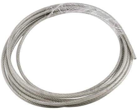 Aoktorkit 2m Stainless Steel Wire Rope 4mm 7x7 Strand Cores Steel Wire Cable for Garden Climbing Plants