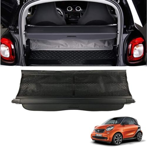 ZWBC Étagère Arrière Rétractable De Coffre pour Smart Fortwo 2015-2020, Plage Arrière Chargement Panel Bagages Couverture de Cargaison