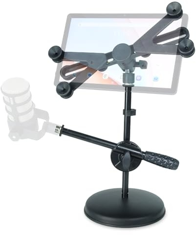 keepdrum MS031 Mikrofonständer Tischstativ mit iPH02 Tablet-Halter