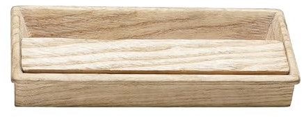 Poignée Encastrées en Chêne Bois massif Poignées de Porte Coulissantes Fendue Boutons Cachée pour Armoire Placard Tiroir Poignée plate Carré (1)