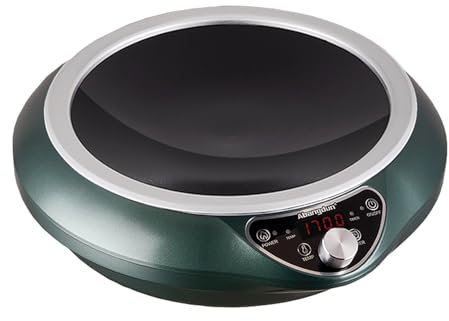 Abangdun Induction Wok Cooktop Induction Burner 1700W/85V~120V Electric Wok Curved Surface Electronic Cooker Concave Stoves
