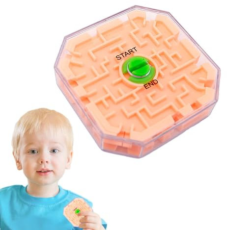 Misaakoeq Labyrinth Maze -Spiel, Maze Ball Classic Travel Game, 3D Marmor Labyrinthentwicklungsspielzeug, Klassische Heimreise, Ball im Puzzle hilft, Stress zu reduzieren, Gedankenrätsel für