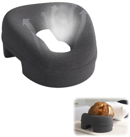 WRQIOO Massage Kopfstütze für Bett, Massagekissen Kopf Loch, Gesichtskissen für Massage,Massage Kopfkissen mit Loch, Memorys-Schaum für Spa, Salon, Körpermassage, Kissen in Bauchlage