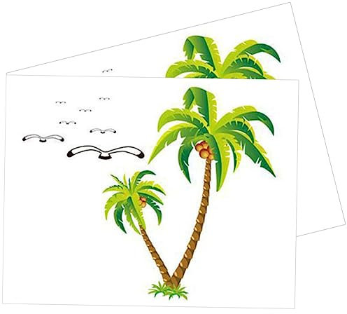 Mipcase 2 Ensembles Autocollants Décoration Murale de Palmier de Stickers Amovibles pour Chambre Salle de Séjour Décoration Intérieure