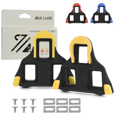 AEYINO Road Bike Cycling Shoe Cleats - Compatible 0° /6° /2° | Float design for knee comfort, compatible with 0° /6° /2° , ideal for indoor cycling & outdoor road bicycle training