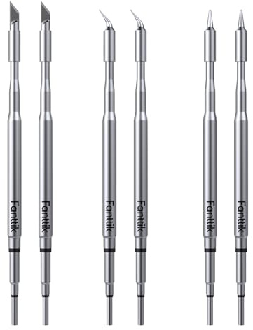 Fanttik C210 Lötspitzen, 6 Stück | Ersatz-Lötspitzen für T1 Max, C210-K/I/IS, Schnellaufheizung
