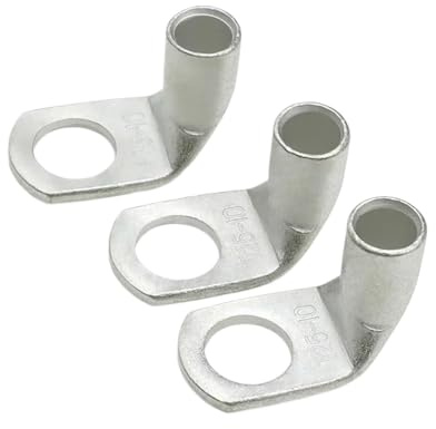 5~200 pezzi Terminale for cavi a L ad angolo retto con piega a 90 gradi T6/10/16/25-4/6/8/10 Capicorda for cavi in ​​rame stagnato(T25-8,100pcs)