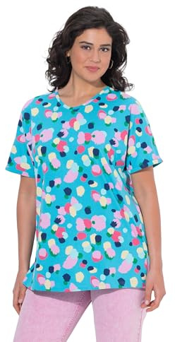 Ulla Popken Damen Shirt tiefes Aqua 54+
