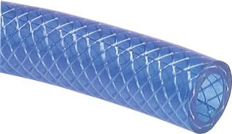 PVC-Gewebeschlauch 9 (3/8) x15mm, blau-transparent, Meterware Ausführung:Meterware