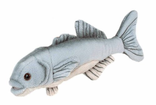 Bauer Spielwaren Blickfänger Blaubarsch Plüschtier: Naturgetreues Kuscheltier, extraweich, ideal auch als Geschenk, 25 cm, blau-grau (14055)