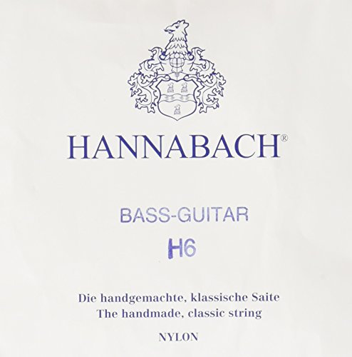Hannabach Klassikgitarre-Saiten für Bariton-Quart-Bass Gitarre H/B-6 medium Nylonkern, versilberter Kupferdraht 842.6
