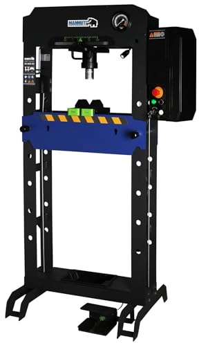 Pro-Lift-Montagetechnik 20t 00356 - Pressa da officina elettrica con pedale industriale + lampada da lavoro