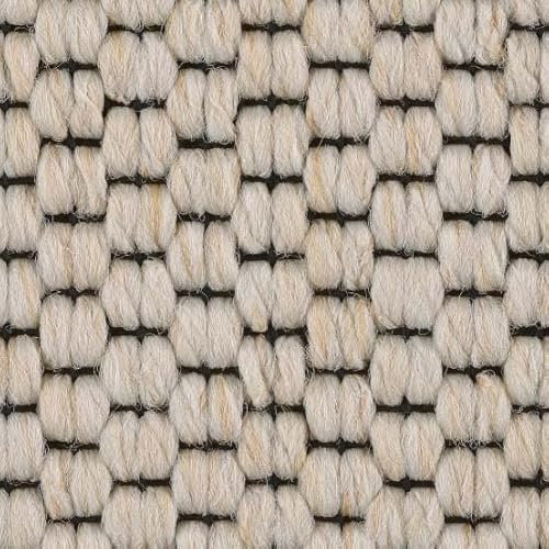 Sisal Teppichboden Meterware creme beige in 400 und 500 cm Breite Flachgewebe Teppich Auslegware ideal für Schlafzimmer und Kinderzimmer