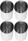 4 x Hammered Stainless Steel 8.5cm (Dia) x 10.5cm (H) Side/Chip/Fries Serving Dishes/Bowls