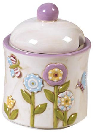 6 Pezzi Zuccheriera collezione SprinTime di Mandorle cm. 12 bomboniera ceramica