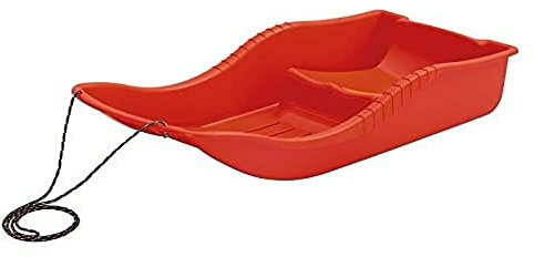 Bootsförmiger SNOW-Schlitten mit Sitz und Seil