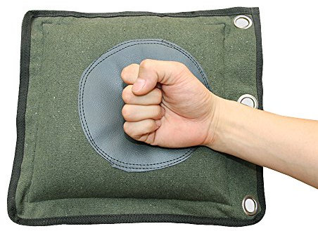 ZooBoo Wing Chun Kung Fu-Wandtasche, Canvas, Leder, Kickboxen, Schlagsack, Armeegrün