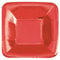 12cm Foil Red Square Paper Appetiser Plates, Pack of 8