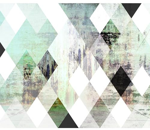 decomonkey Fototapete Geometrisch Modern 400x280 cm XL Design Tapete Fototapeten Vlies Tapeten Vliestapete Wandtapete moderne Wandbild Wand Schlafzimmer Wohnzimmer Abstrakt