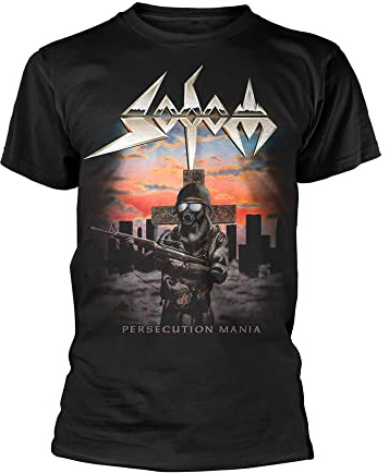 Sodom Persecution Mania Men's Short Sleeve T-Shirt Black Regular/Regular Fit