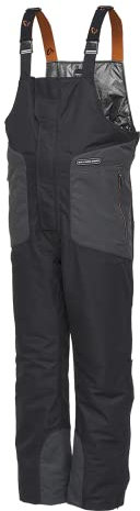 Savage Gear Heatlite Thermo Bib and Brace Black Ink/Grey - Angelhose, Größe:M