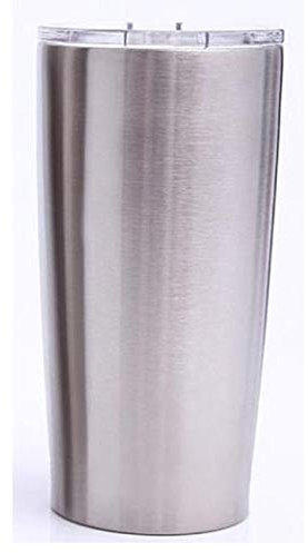 Tazza da 20 once in acciaio inossidabile, bicchiere da vuoto Tazza da caffè Bicchieri da birra con coperchio a doppia parete in acciaio inox