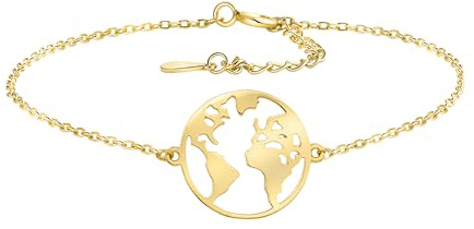 Sofia Milani - Damen Armband 925 Silber - Weltkarte Weltkugel Anhänger