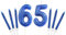 Gadget Giant Blue Number 65 65th Birthday Cake Sparkling Glitter Candle & 6x Glitter Cake Candles Toppers