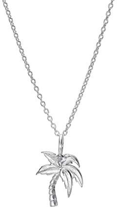 Sterling Silver Palm Tree Pendant Necklace, 18