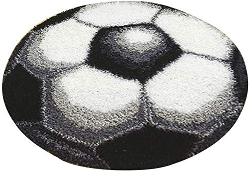 N / A Latch Hook Rug Kit DIY Carpet Craft Decoration Rug Making Kit for Boys Girls (Football)