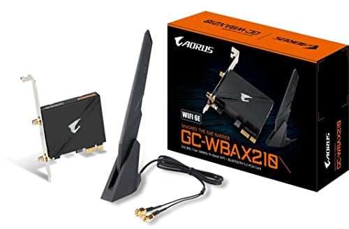 Gigabyte WiFi 6E GC-WBAX210 (2x2 802.11ax/ Tri-Band WiFi/Bluetooth 5.2/ PCIe Erweiterungskarte)
