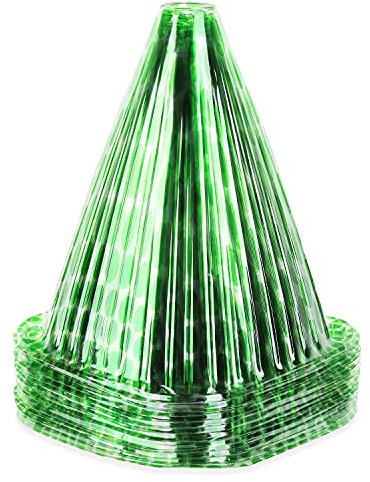 Schramm® 12 Stück Pflanzhüte Pflanzhut 22 x 19cm Pflanzenschutz Pflanzenhut Anzuchtglocke in hellgrün oder dunkelgrün Insektenschutz, Farbe:dunkelgrün