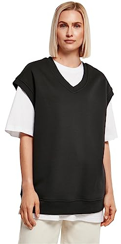 Urban Classics Damen Ladies Oversized Sweat Slipover Sweatshirt, Black, M