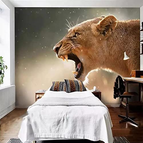 Fototapete 3D Effekt Wildtier Gepard Fototapete Vlies Wandbild Wohnzimmer Schlafzimmer Wanddekoration 350(W) X256(H) Cm