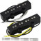 FLEOR Micros Alnico 5 JB Bass Jeu de micros manche et chevalet pour basse électrique 4 cordes style JB, noir